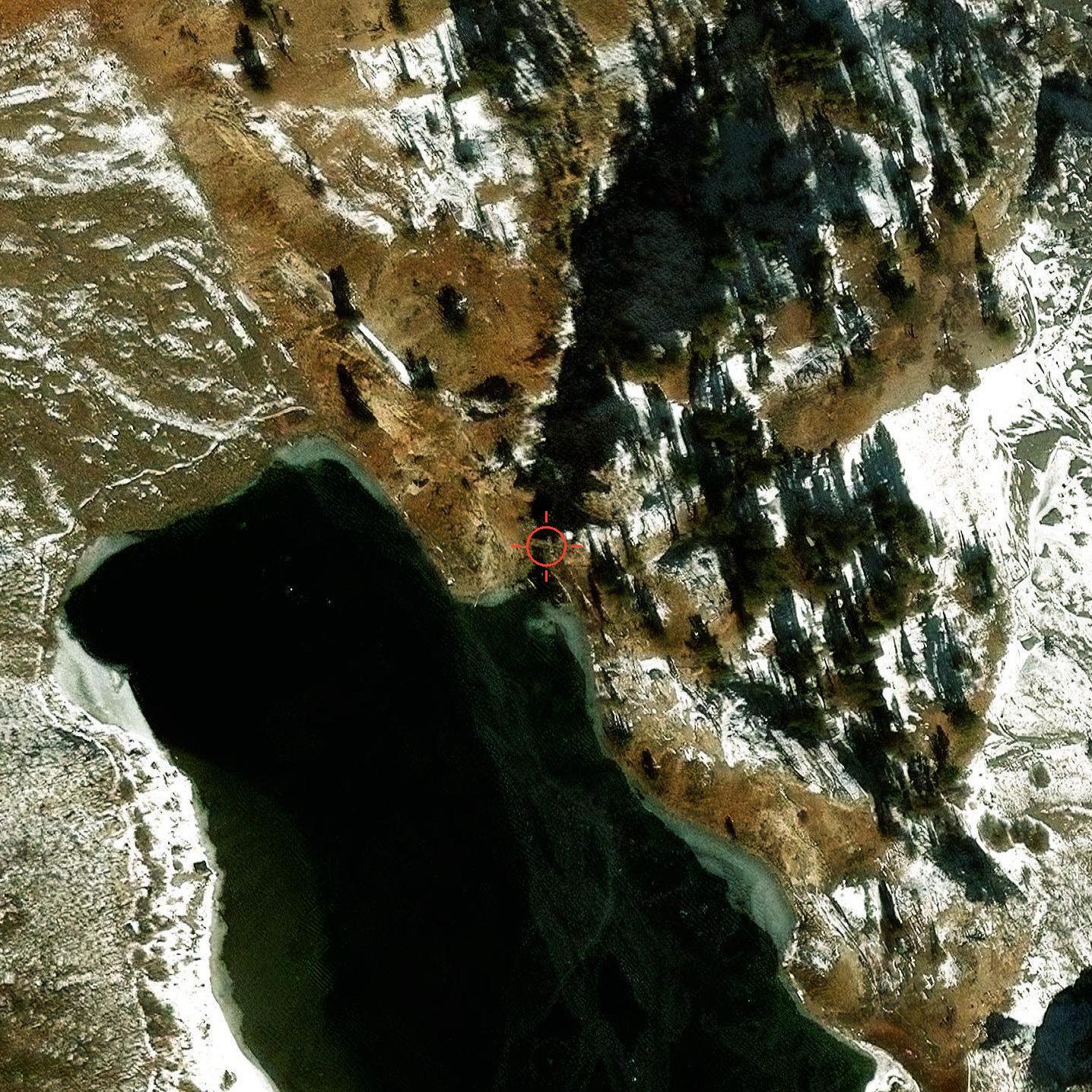 Esri World Imagery of the same mapped bridge node