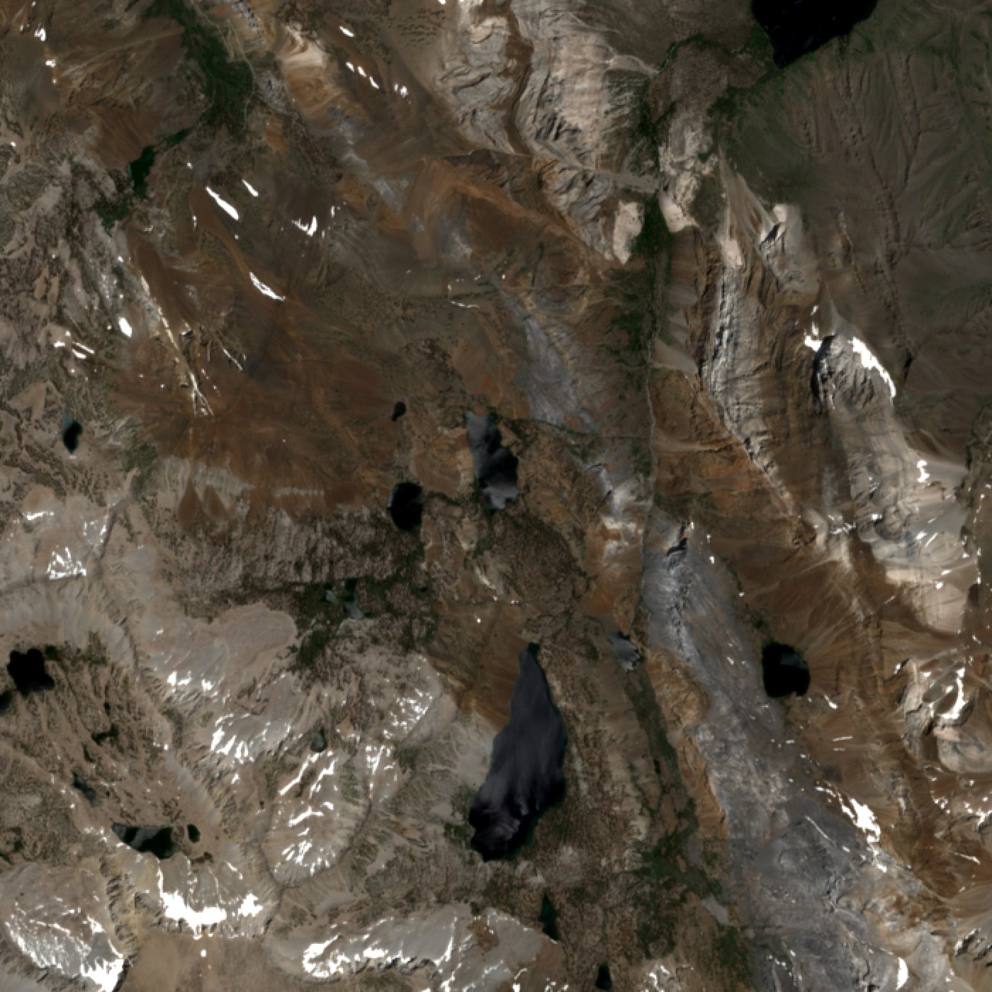 Sentinel-2 true color of the upper Convict basin, July 9 2026